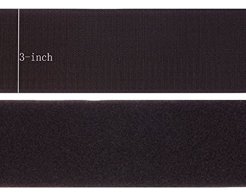 COTOWIN 3"" Black Nylon Hook & Loop,Sew on Fastener Tape,3-Yard - Image 2